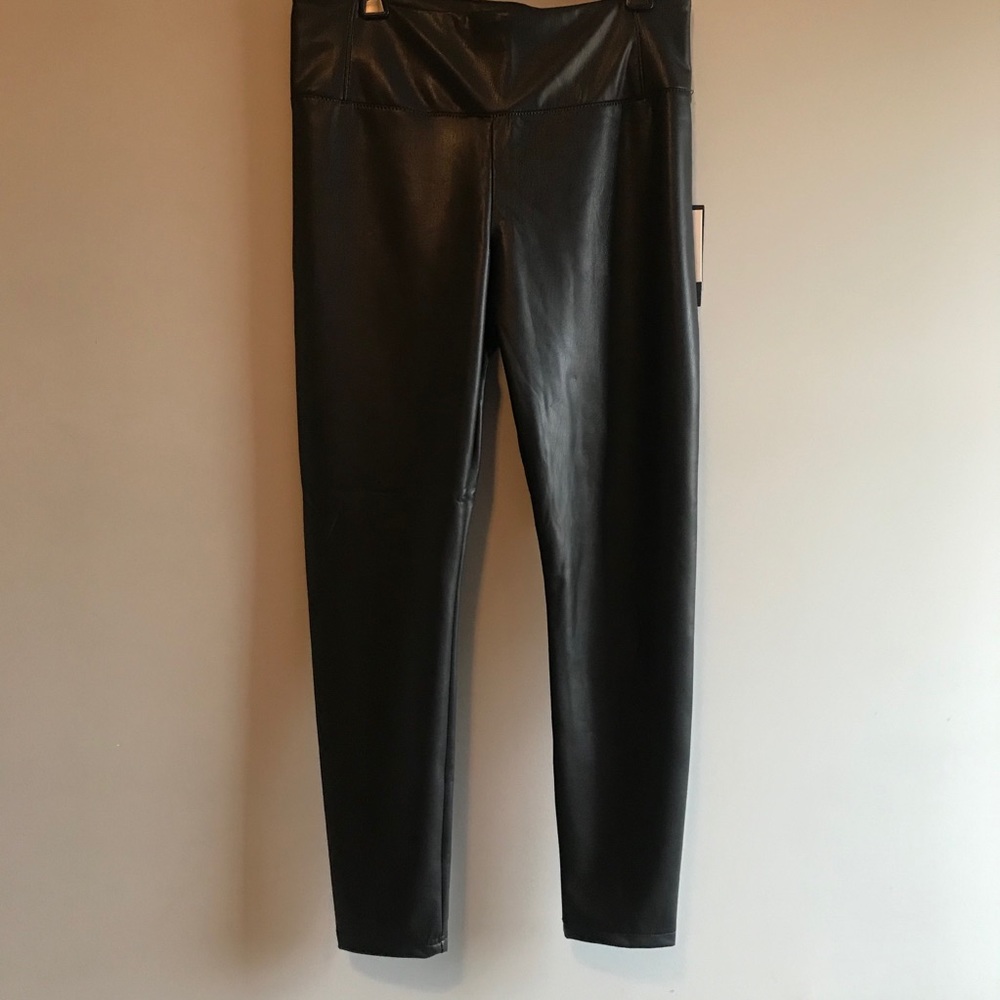 Rachel Zoe Black Faux Leather Leggings size 10